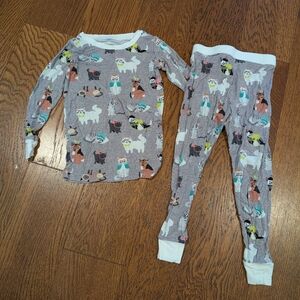 Little Sleepies Cat Print 2 Piece Pajamas Sz 18-24M